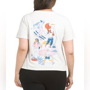 The North Face Women's White Tee Plus Size 2X Short Sleeves Crew Neck NWT $35